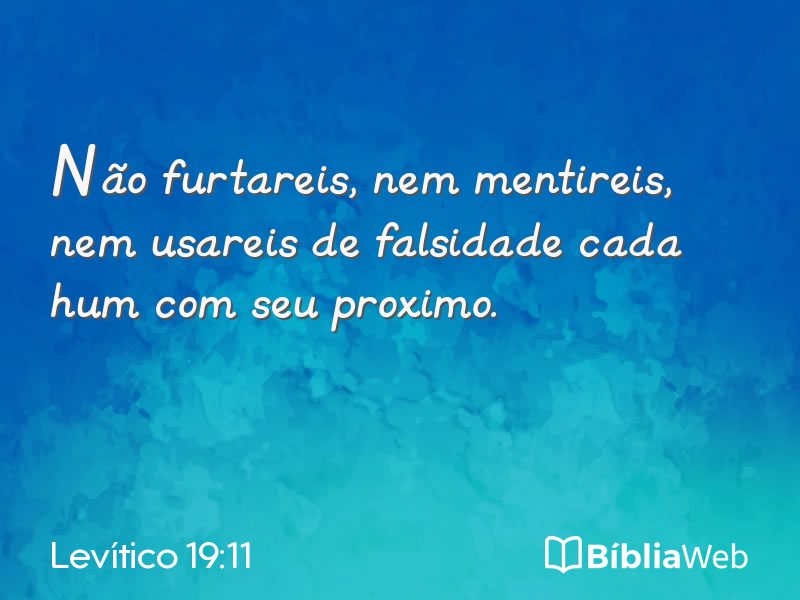 Levítico 19:11 em imagem para compartilhar