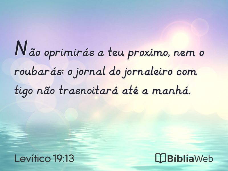 Levítico 19:13 em imagem para compartilhar