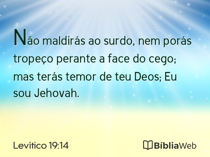 Levítico 19:14 em imagem para compartilhar