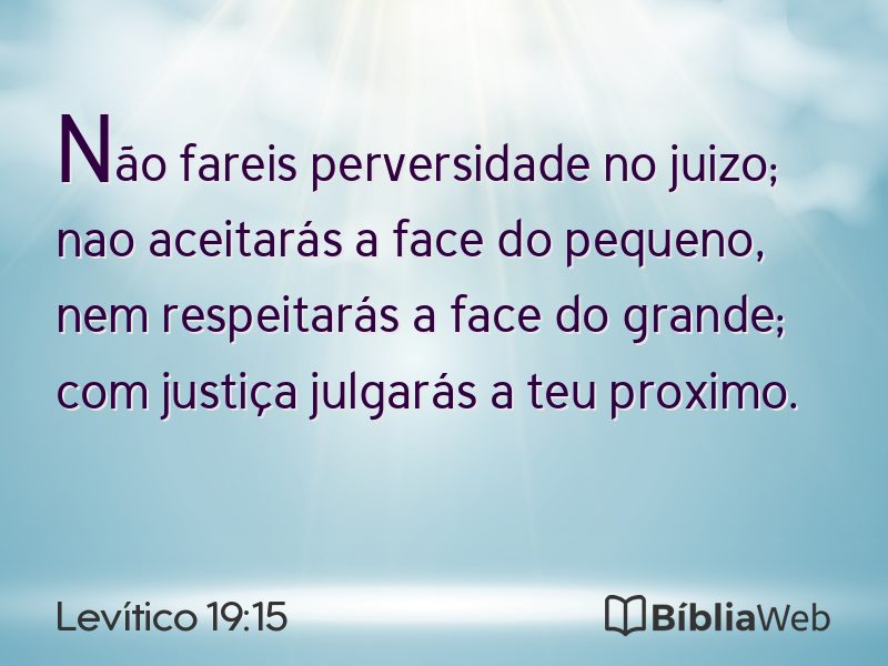 Levítico 19:15 em imagem para compartilhar