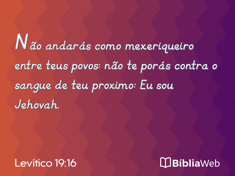 Levítico 19:16 em imagem para compartilhar