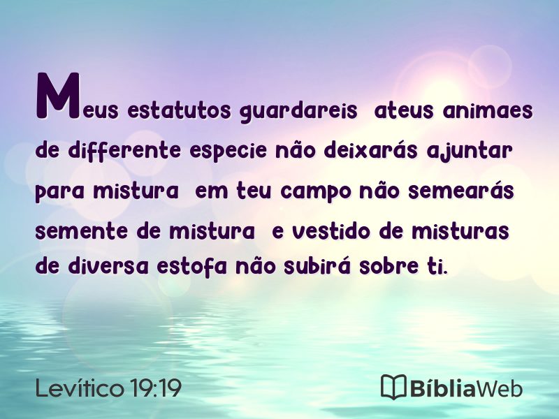 Levítico 19:19 em imagem para compartilhar