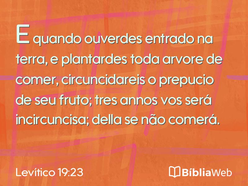 Levítico 19:23 em imagem para compartilhar