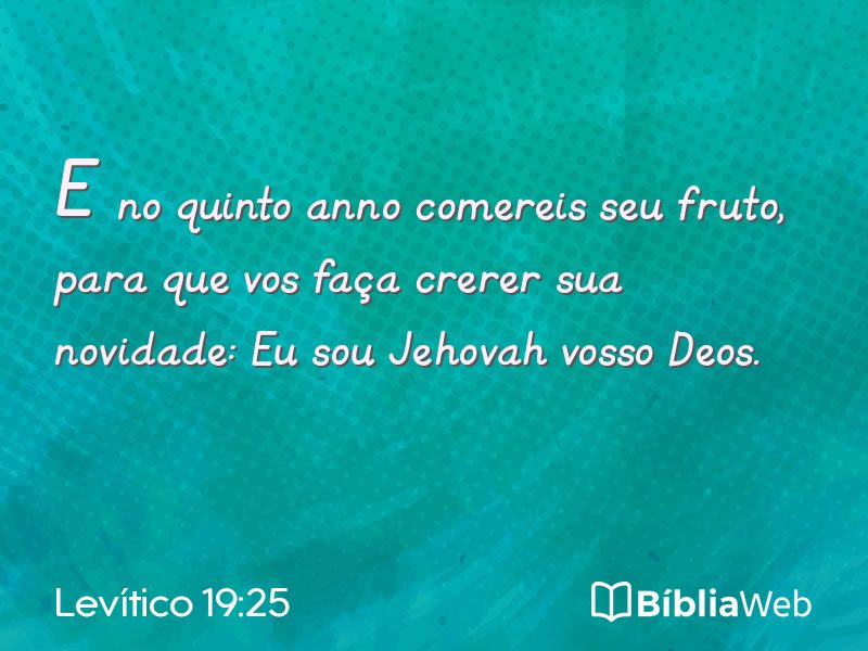 Levítico 19:25 em imagem para compartilhar