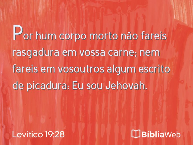 Levítico 19:28 em imagem para compartilhar