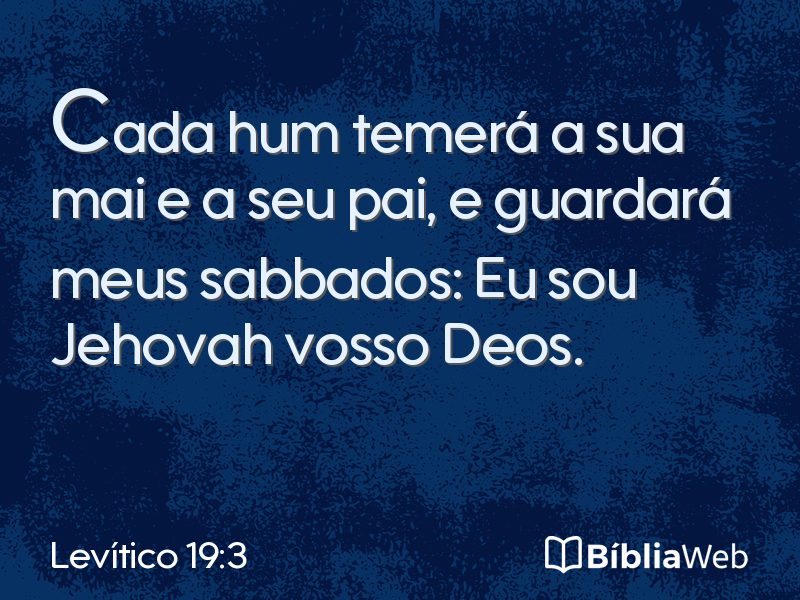 Levítico 19:3 em imagem para compartilhar