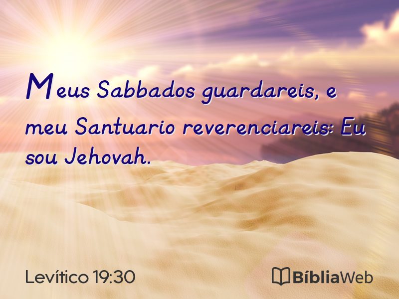 Levítico 19:30 em imagem para compartilhar