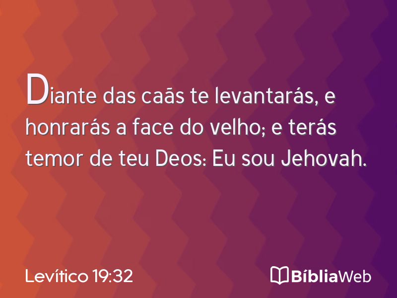 Levítico 19:32 em imagem para compartilhar