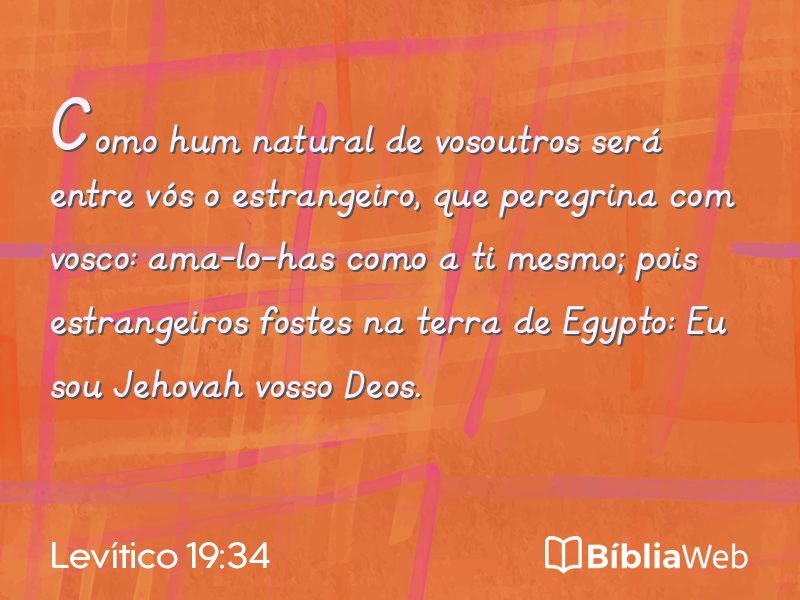 Levítico 19:34 em imagem para compartilhar
