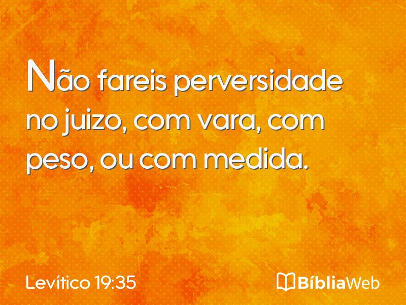 Levítico 19:35 em imagem para compartilhar