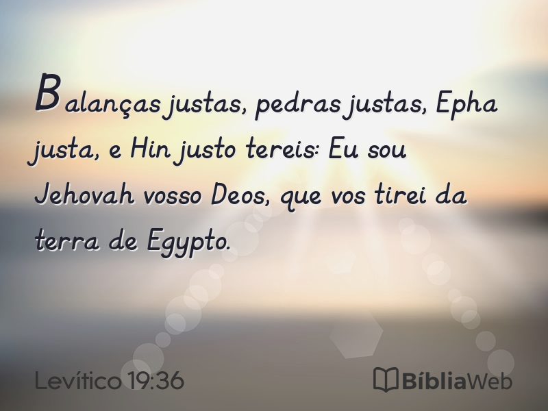 Levítico 19:36 em imagem para compartilhar