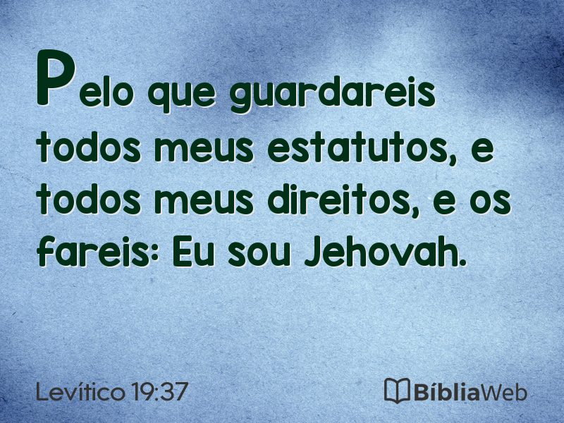 Levítico 19:37 em imagem para compartilhar
