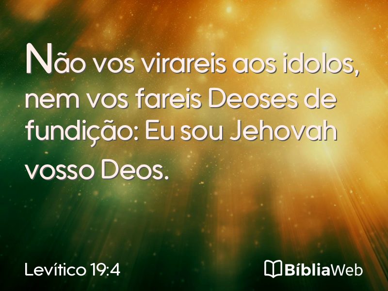 Levítico 19:4 em imagem para compartilhar
