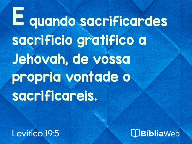 Levítico 19:5 em imagem para compartilhar