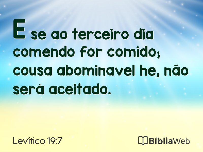 Levítico 19:7 em imagem para compartilhar