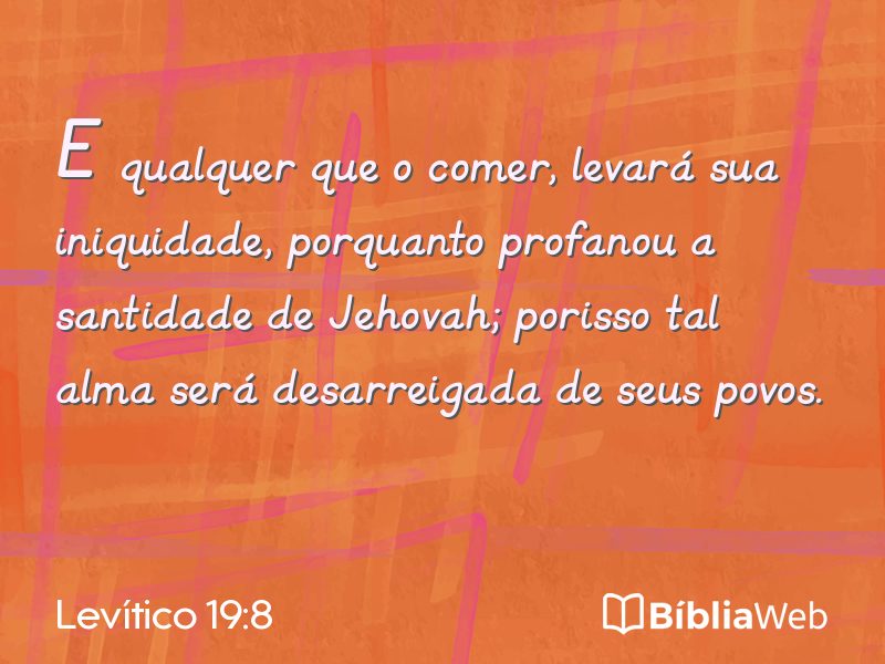 Levítico 19:8 em imagem para compartilhar