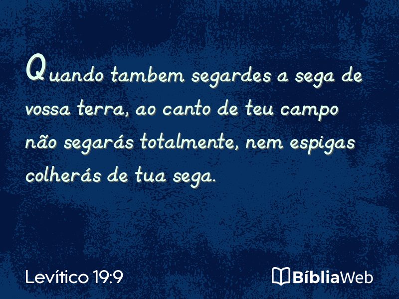 Levítico 19:9 em imagem para compartilhar