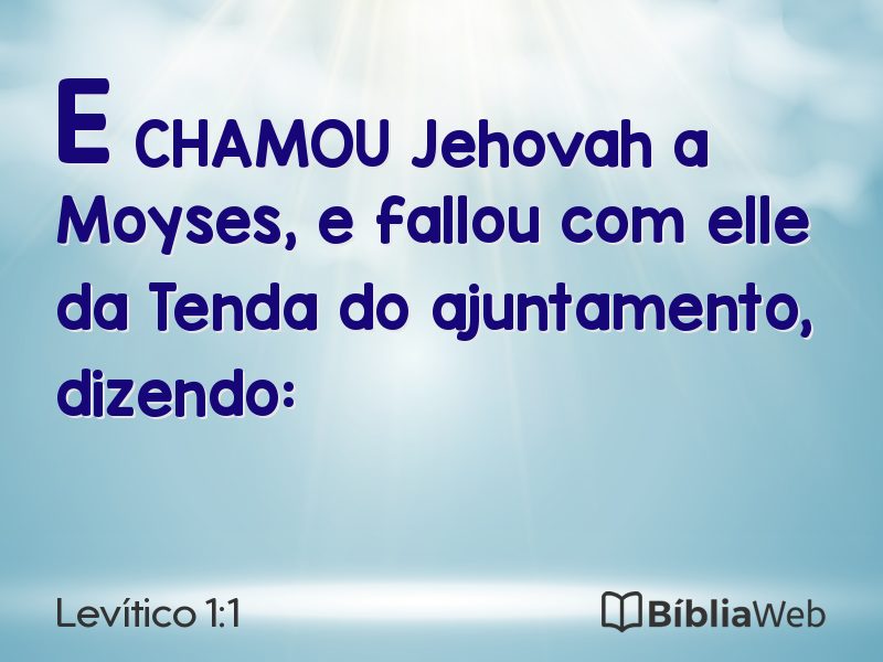 Levítico 1:1 em imagem para compartilhar