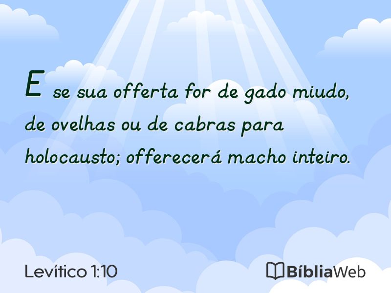 Levítico 1:10 em imagem para compartilhar
