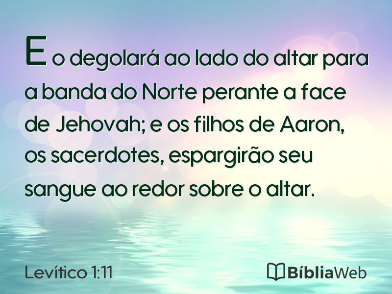 Levítico 1:11 em imagem para compartilhar