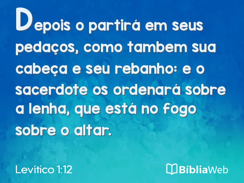 Levítico 1:12 em imagem para compartilhar