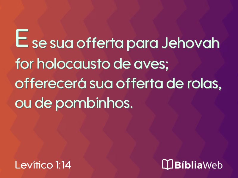 Levítico 1:14 em imagem para compartilhar