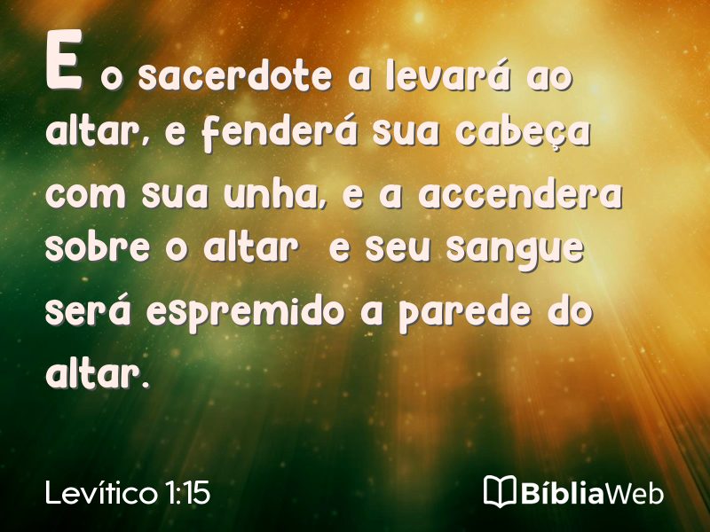 Levítico 1:15 em imagem para compartilhar