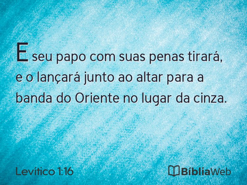 Levítico 1:16 em imagem para compartilhar