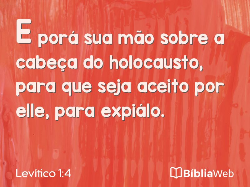 Levítico 1:4 em imagem para compartilhar