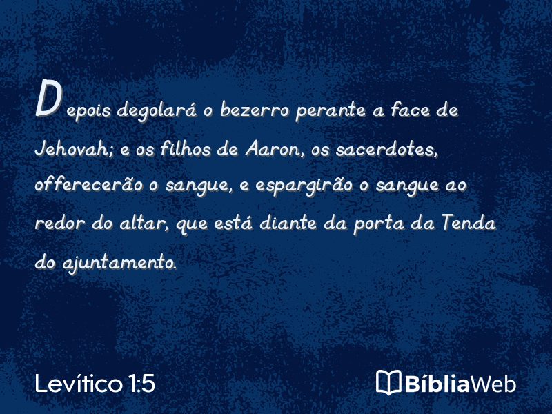 Levítico 1:5 em imagem para compartilhar