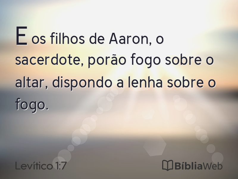 Levítico 1:7 em imagem para compartilhar