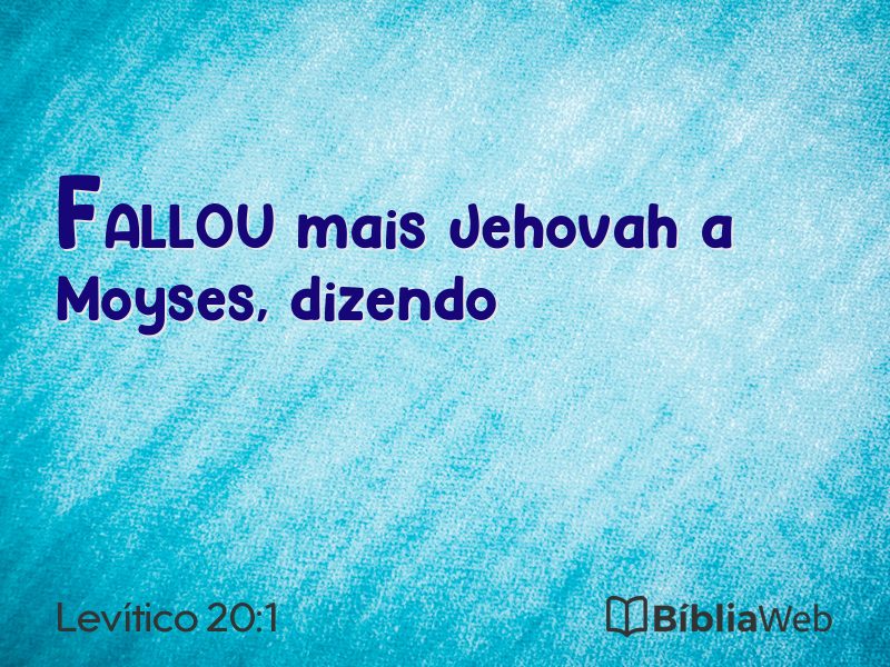 Levítico 20:1 em imagem para compartilhar