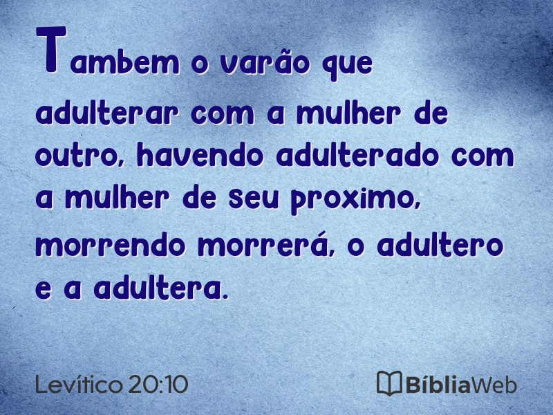Levítico 20:10 em imagem para compartilhar