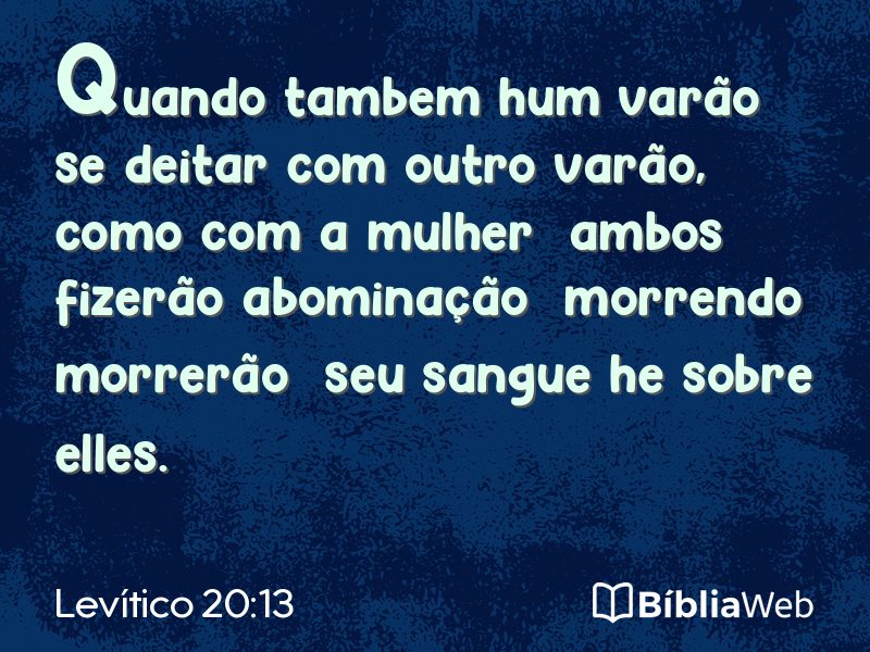 Levítico 20:13 em imagem para compartilhar