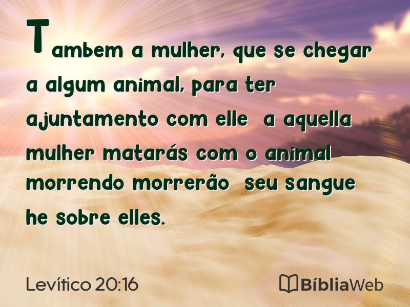 Levítico 20:16 em imagem para compartilhar