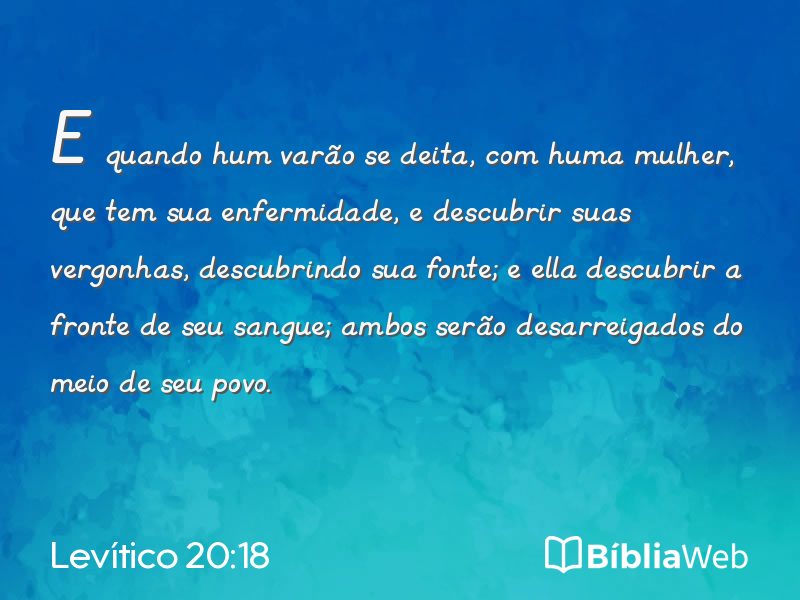 Levítico 20:18 em imagem para compartilhar