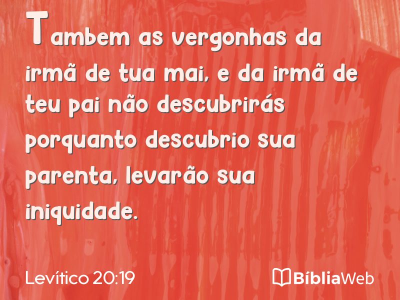 Levítico 20:19 em imagem para compartilhar
