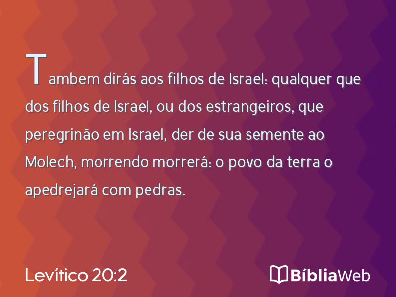 Levítico 20:2 em imagem para compartilhar