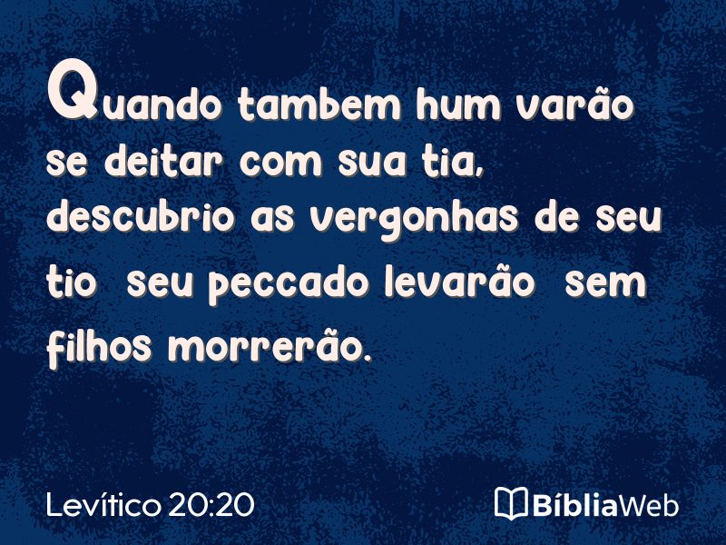 Levítico 20:20 em imagem para compartilhar