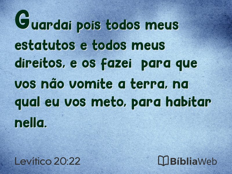 Levítico 20:22 em imagem para compartilhar