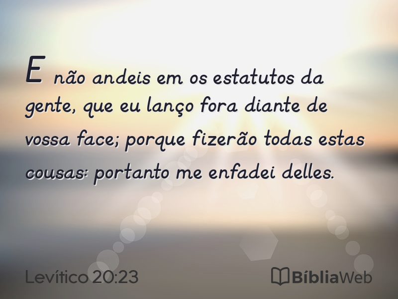 Levítico 20:23 em imagem para compartilhar