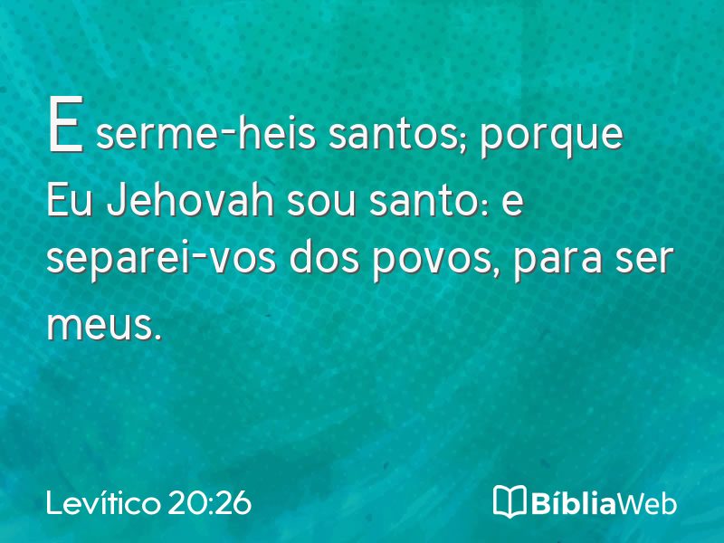 Levítico 20:26 em imagem para compartilhar