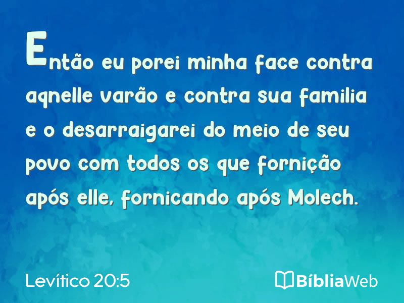 Levítico 20:5 em imagem para compartilhar