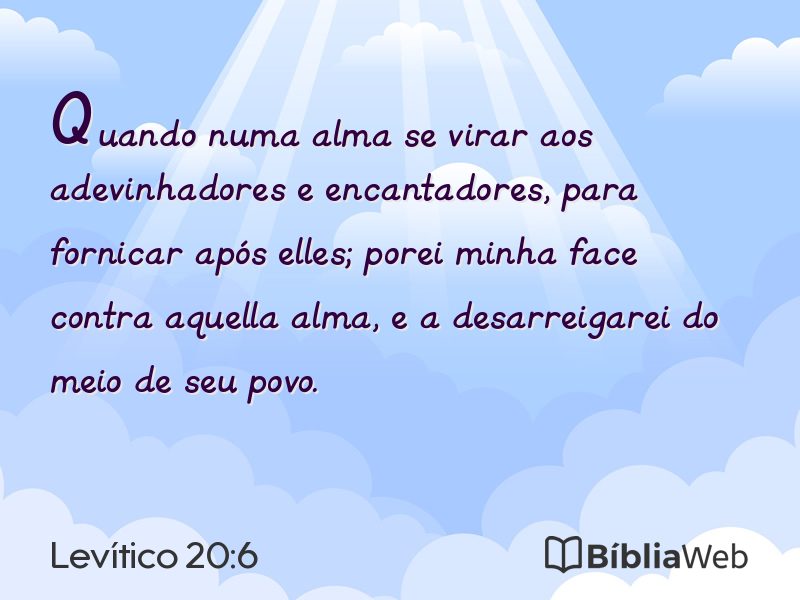 Levítico 20:6 em imagem para compartilhar
