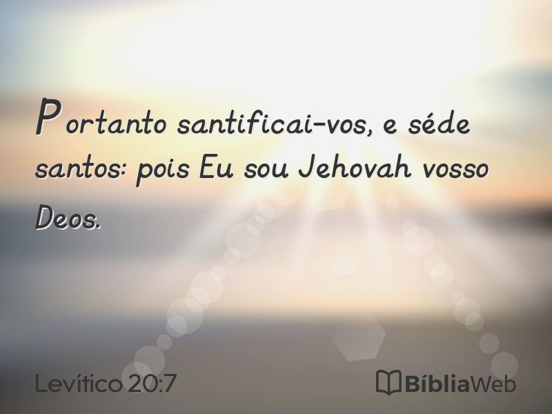 Levítico 20:7 em imagem para compartilhar