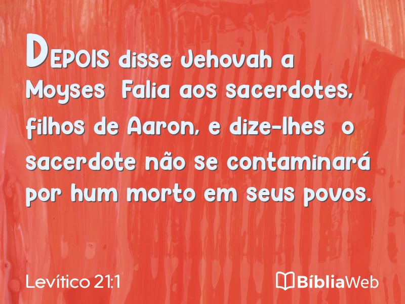 Levítico 21:1 em imagem para compartilhar