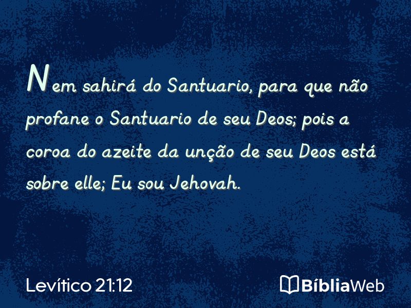 Levítico 21:12 em imagem para compartilhar