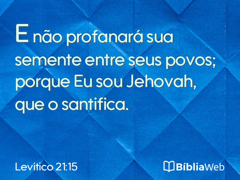 Levítico 21:15 em imagem para compartilhar
