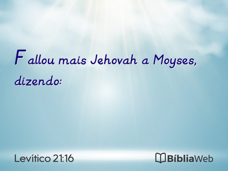 Levítico 21:16 em imagem para compartilhar