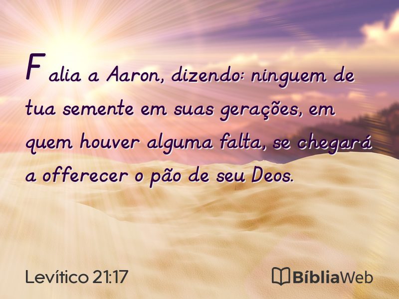 Levítico 21:17 em imagem para compartilhar